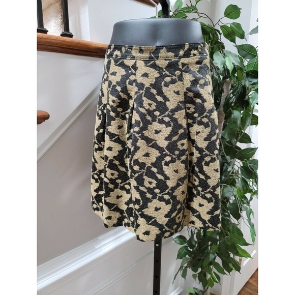 Loft Women's Multicolor Polyester/Rayon Elastic Waist Knee Length Flare Skirt 04 - Picture 7 of 7